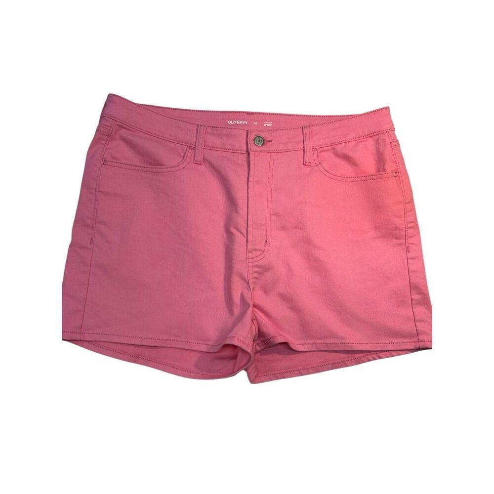 Old Navy WOW High-Rise Shorts Size 16 Barbiecore Pink 3" Inseam NWOT